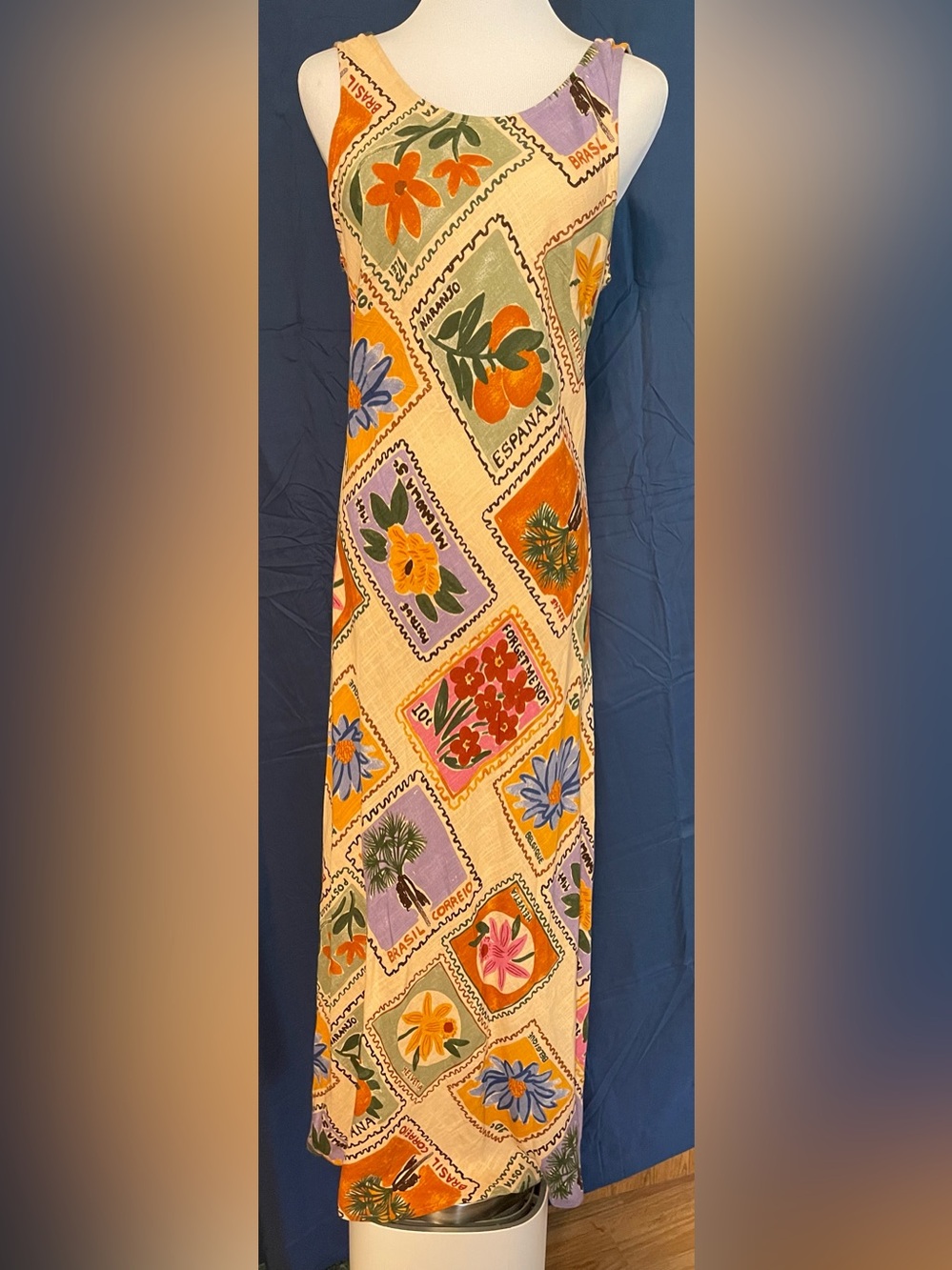 Paper Heart Floral Patchwork Maxi Dress - Cream with Multicolor Prints